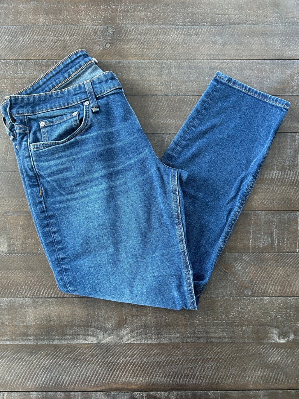 rag & bone Straight Leg Jeans in Medium Blue Wash, 29 Medium - Picture 8 of 13